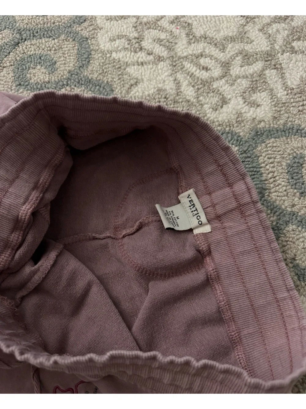 Vertigo Embroidered Hooded jacket  & Jogger Set Y2K - Dusty Mauve size M